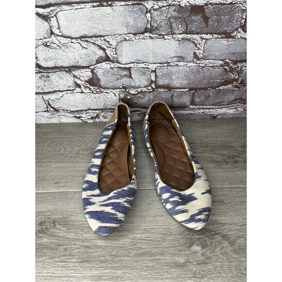 Reef Bochica 2 Canvas Blue White Pointed Toe Ballet Flats Women Sz 8.5M US/39EU - Picture 11 of 16